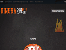 Tablet Screenshot of dinubachilicookoff.com